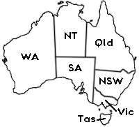 Map of Australia